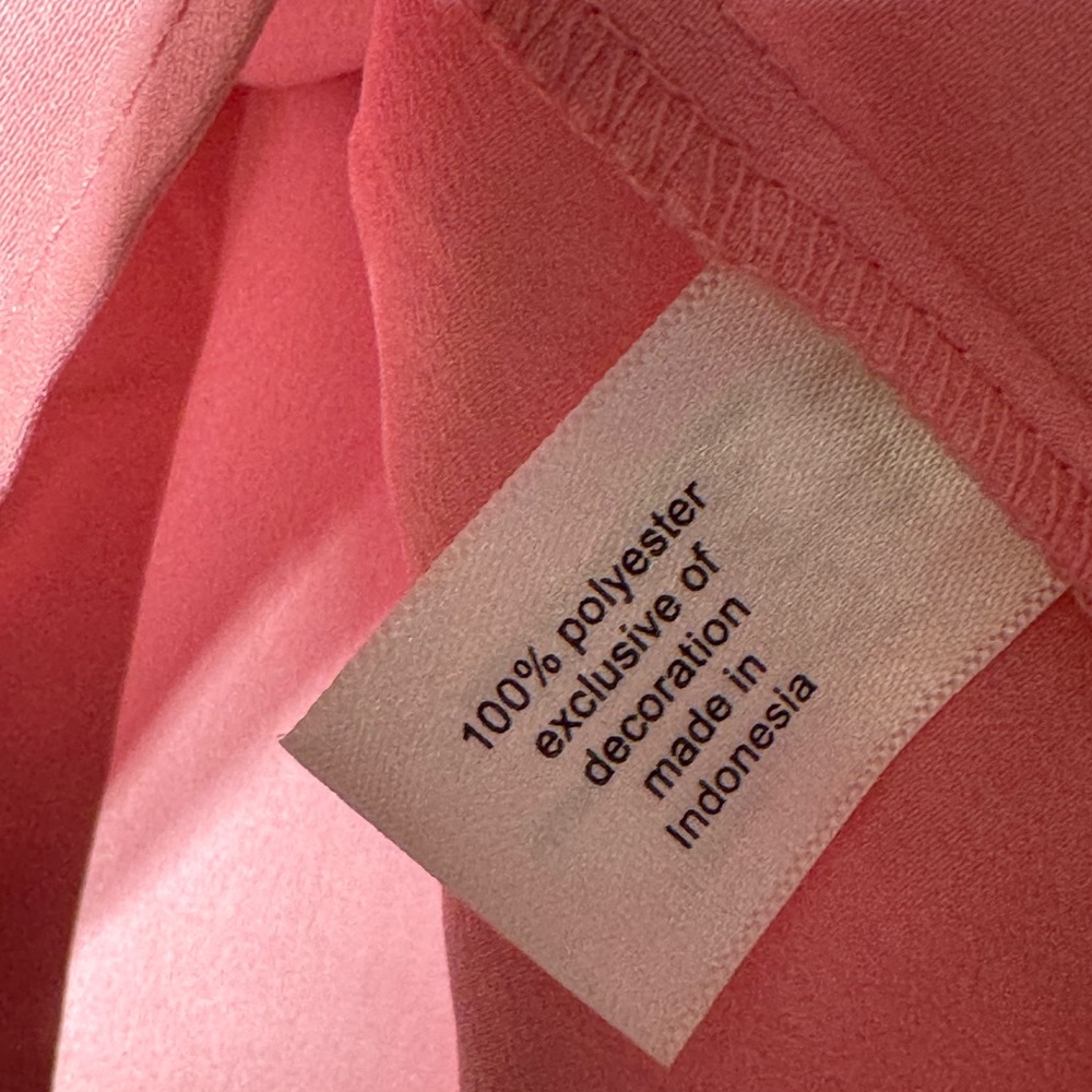 Lane Bryant Blouse sz 14/16 pink with lace bell sleeves - Picture 5 of 6
